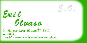 emil olvaso business card